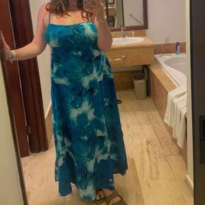 Blue Floral Sun Dress